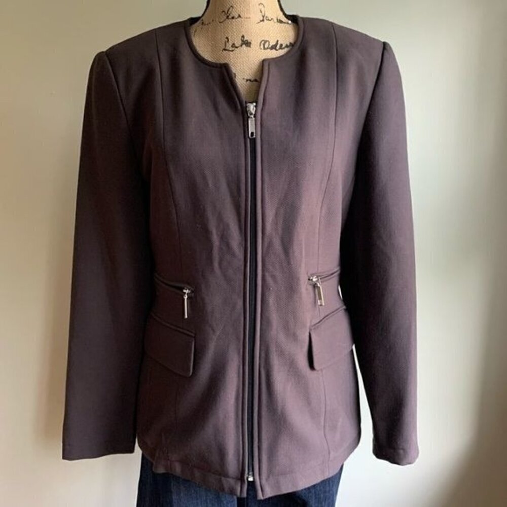Philippe Adec brown blazer jacket size 8 suit jacket
